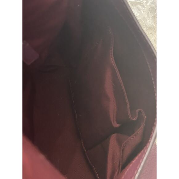 Marc Jacobs The Groove Hobo Large Fold Over Bag Burgundy Pebbled Leather - Picture 11 of 13